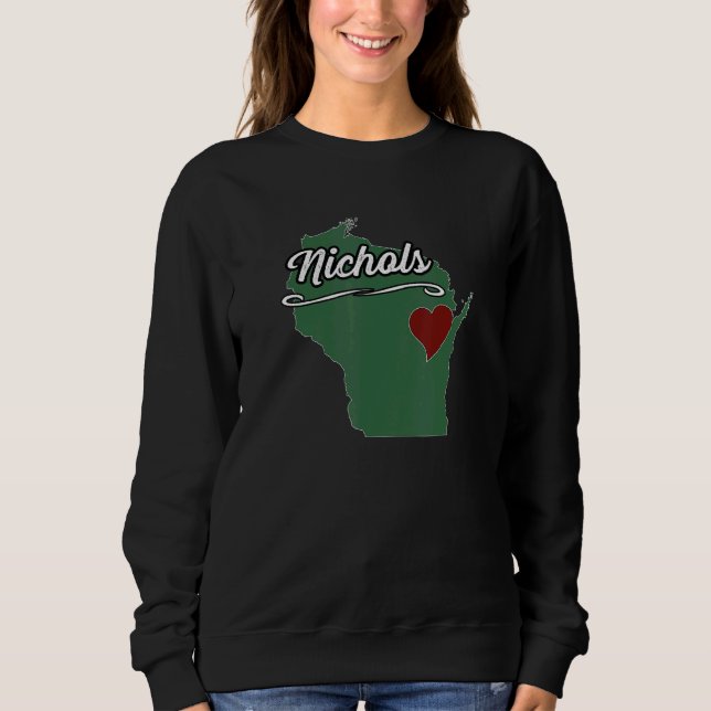 Sudadera NICHOLS  Wisconsin WI USA  City State Souvenir (Anverso)
