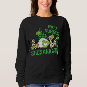 Sudadera Nicu Enfermera Funny St Patricks Day Gnome Love Sh