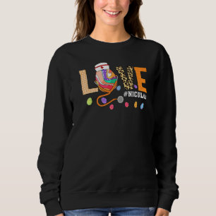Sudadera Nicu Enfermera Plaid Egg Bunny Love Stethoscope Rn
