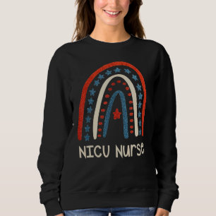 Sudadera Nicu Enferse Icu Neonatal Boho Rainbow Team Tiny H