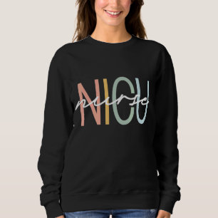 Sudadera Nicu Enferse Icu Neonatal Boho Rainbow Team Tiny H