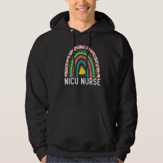Sudadera Nicu Navidades De Enfermería Leopardo Arcoiris Par