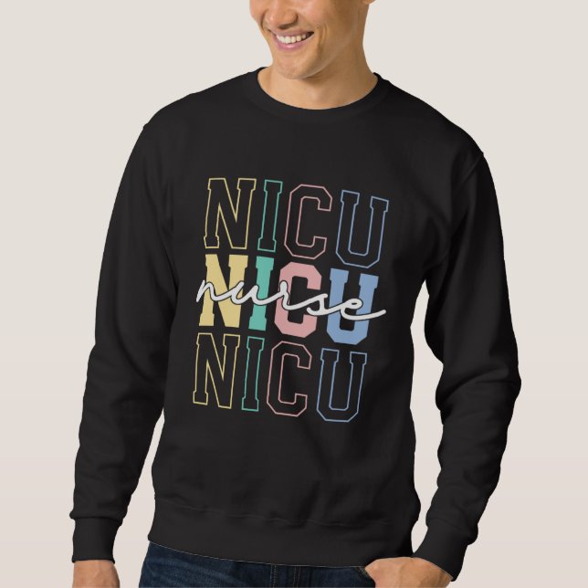 Sudadera NICU Nurse Rainbow Neonatal Intensive Care Unit Re (Anverso)
