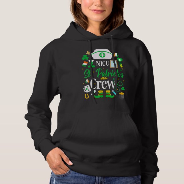Sudadera Nicu St Patrick's Day Nurse Crew St Patricks Day N (Anverso)