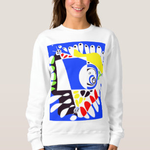 Sudadera Nido de pájaro - Blanco azul real