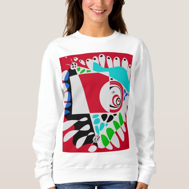 Sudadera Nido de pájaro - Gris rojo Crimson (Anverso)