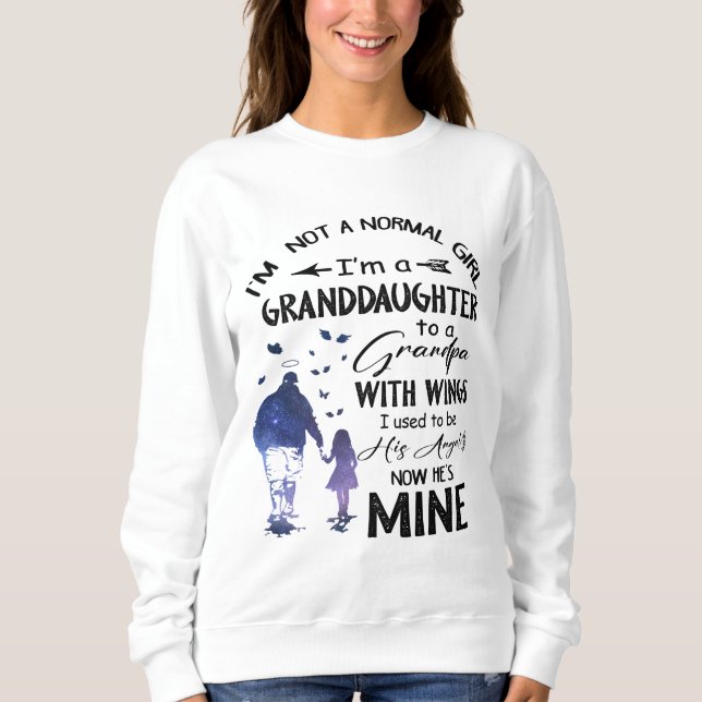 Sudadera Nieta de Abuelo con Alas Angel Normal (Anverso)