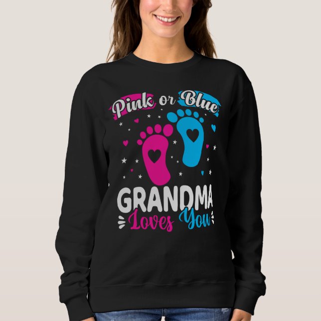 Sudadera Nieta Rosa O Azul Ama A Su Bebé Revelación De Géne (Anverso)