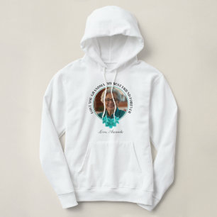 Sudadera Nieto de marco Verde azulado floral a foto de abue