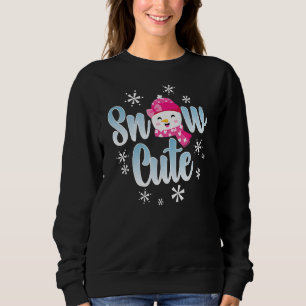 Sudadera Nieve lindo feliz hombre de nieve deja que nieve g
