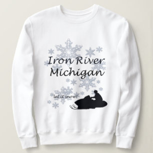 Sudadera Nieve sobre el río Iron Michigan