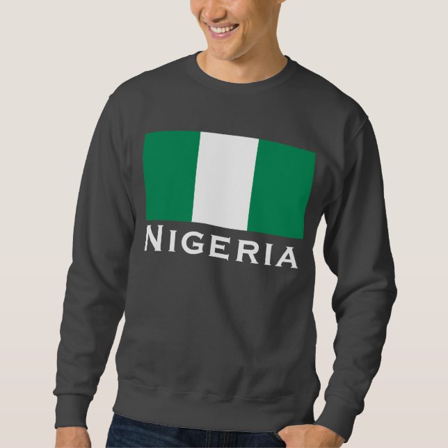 Sudadera Nigeria con bandera nigeriana (África Occidental) (Anverso)