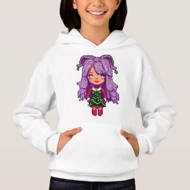 Sudadera niña cabello púrpura para niños  (Anverso)