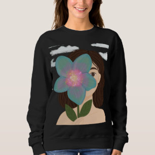 Sudadera niña con flores