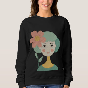 Sudadera niña con flores