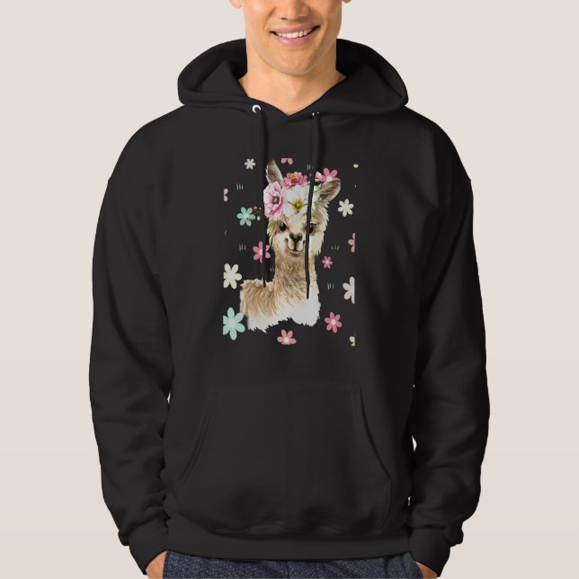Sudadera Niña de Alpaca al Estilo Retro Lama (Anverso)