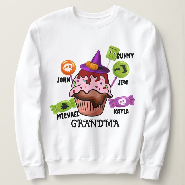 Sudadera Niña de personalizable nombra a abuela de dulzura  (Anverso del diseño)