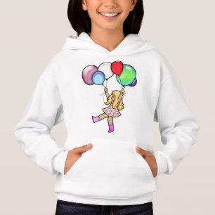 Sudadera Niña Divertida Con Globos De Colores