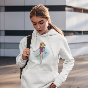 Sudadera Niña Gimnasta en Leotardo Púrpura