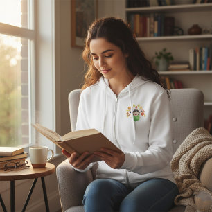 Sudadera Niña leyendo aprendiendo letras ABC y juguetes