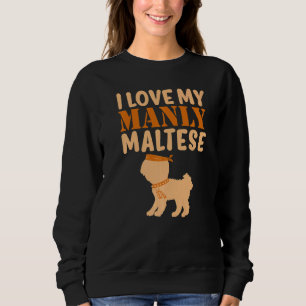 Sudadera Niña maltesa Mascota canina Manly Boy Dog Gender R