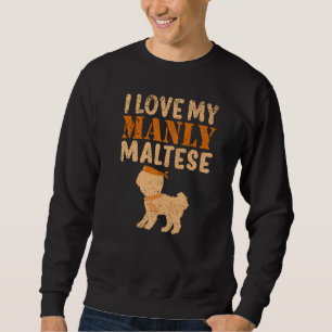 Sudadera Niña maltesa Mascota canina Manly Boy Dog Gender R