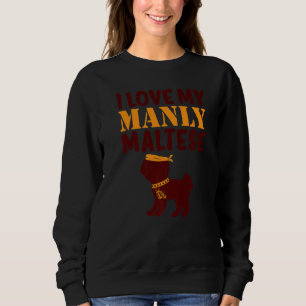 Sudadera Niña maltesa Mascota canina Manly Boy Dog Gender R