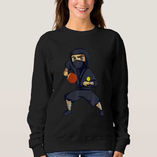 Sudadera Niña Niña Mujeres Ninja Ping Pong Player Ninja (Anverso)
