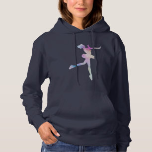 Sudadera Niña patinando sobre hielo con acuarela