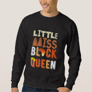 Sudadera Niña Pequeña Señorita Reina Negra Melanin Piel Mar