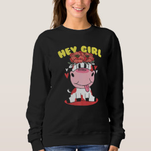 Sudadera Niña Vaca  Animal de granja lindo  Ganado Mujeres 