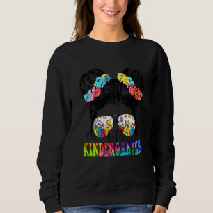 Sudadera Niñas Hola Kinder Desordenado Chongo Niñas Kinderg