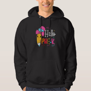Sudadera Niñas Hola Pre K Lápiz Bonito Regreso A La Escuela