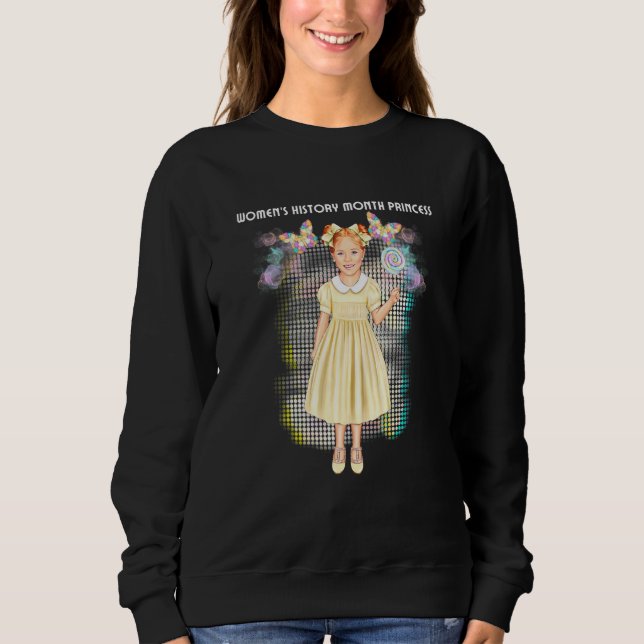 Sudadera Niñas Mes de la Historia de la Mujer Princesa Herm (Anverso)