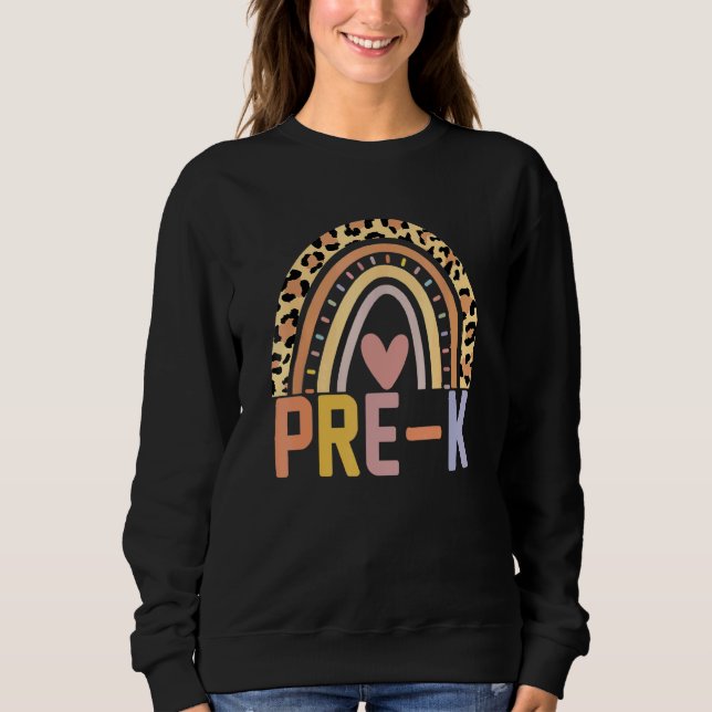 Sudadera Niñas Niños Arcoiris Preescolar Equipo Maestro Equ (Anverso)