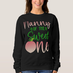 Sudadera Niñera Del Cumpleaños Un Peach Primera Fruta De Ve
