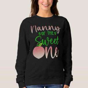Sudadera Niñera Del Cumpleaños Un Peach Primera Fruta De Ve