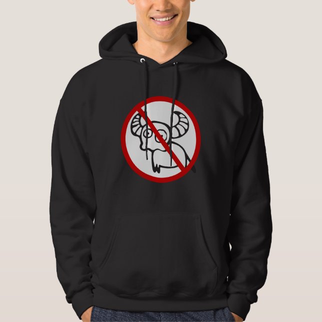 Sudadera Ningún búfalo de agua ⚠ divertida ⚠ de Rótulo asiá (Anverso)