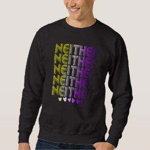 Sudadera Ninguna bandera no binaria LGBT Trans No binario E