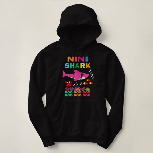 Sudadera Nini: Camisas de tiburón que coinciden con la D de (Diseño del anverso)