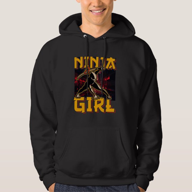 Sudadera Ninja Chica Warrior Funny (Anverso)