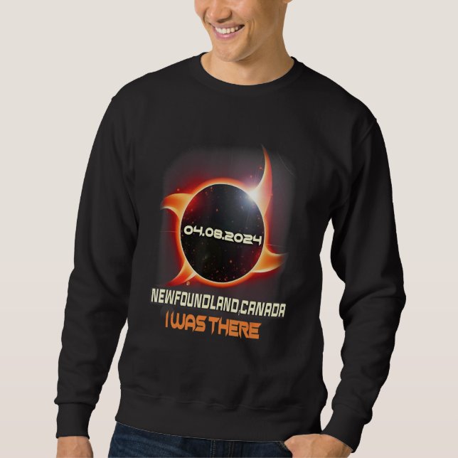Sudadera Ninja Shuriken Total Solar Eclipse 2024 Newfoundla (Anverso)