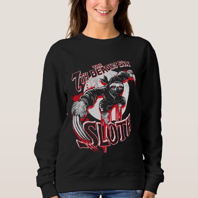 Sudadera Ninja Sloth 7 Mortalidad Sins Tri Blend (Anverso)