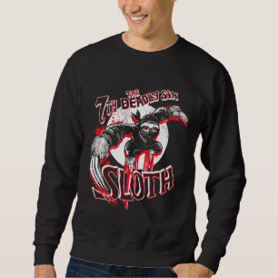 Sudadera Ninja Sloth 7 Mortalidad Sins Tri Blend