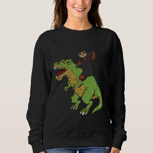 Sudadera Ninja Sloth Riding Rex (Anverso)