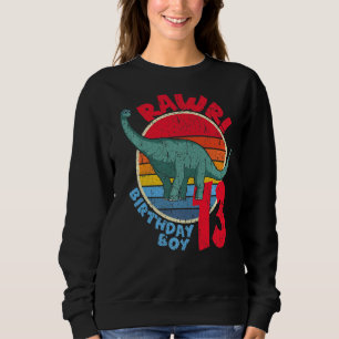 Sudadera ¡Niño 13 de cumpleaños, Rawr! Brachiosaurus I Fam