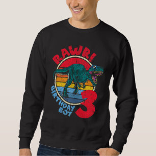 Sudadera Niño 3 cumpleaños I Rawr Tyrannosaurus Rex I F