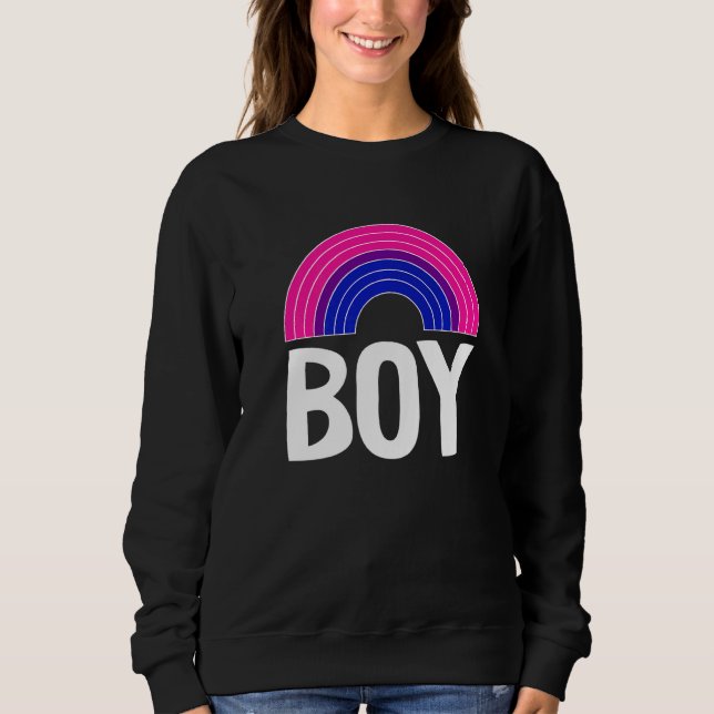 Sudadera Niño bisexual Arcoiris Lgbt Q Guay sutil Bi Orgull (Anverso)