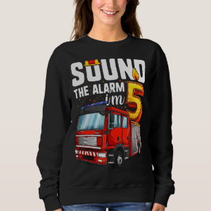 Sudadera Niño bombero de cumpleaños de 5 años