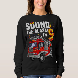 Sudadera Niño bombero de cumpleaños de 9 años
